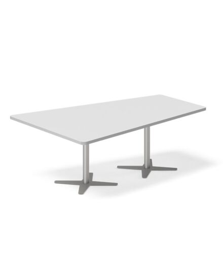 Konferencebord DNA, lysgrå trapezformet bordplade