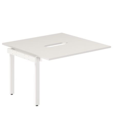 Studiebord/kontorbord påbygningsmodul Hvid bordplade