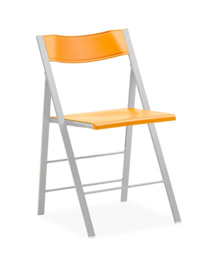 Klapstol Mini, Orange med alugrå ben